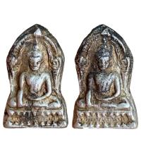 ราคา พระชินราช พระพุทธชินราช ใบเสมา พิมพ์สองหน้า เนื้อสำริดเงิน004 (25625735114)