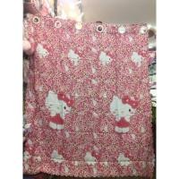 ราคา ผ้าม่านหน้าต่างคิตตี้ลายเสือผ้าม่านกันUV ด้านหลังเป็นกันUV เหมาะกับหน้าต่าง (4459741364)