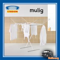 ราคา ราวตากผ้า ราวแขวนผ้า แบบพับเก็บได้ ในร่ม/กลางแจ้ง มีปีก สีขาว มูลิก Mulig มีปีก (6018752392)