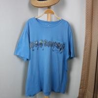 ราคา เสื้อยืดมือสอง สีฟ้า ลายหุ่นยนต์ ปั๊มคอ (23106428254)