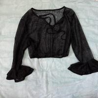 ราคา เสื้อครอป ตาข่าย สีดำ (13760496187)