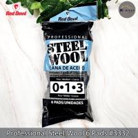 ราคา {Red Devil®} Professional Steel Wool 6 Pads #3332 ใยขนเหล็กอเนกประสงค์ ใช้ขัดไม้ ขัดสนิม ขัดสแตนเลส ฝอยขัด (25955537335)