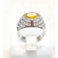 ราคา แหวนบุษราคัมหัวใจล้อมเพชรสำหรับผู้หญิง (PY422) (16532042685)