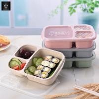 ราคา กล่องข้าว 3 ช่อง กล่องใส่อาหาร ถนอมอาหาร มีช่องแบ่ง เหมาะกับเด็กน่ารักๆ (25514750979)