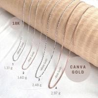 ราคา สร้อยทองคำแท้ อิตาลี 18K white gold l ทองคำขาว, Pink Gold, Rose Gold, Yellow Gold, Au750 ฟรี! ซองกำมะหยี่ มีใบรับประกัน (11629848459)