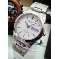 ราคา veladeedee.com Seiko Sapphire glass นาฬิกาข้อมือ บอยไซด์ ใส่ได้ทั้งชายและหญิง สายสแตนเลส รุ่น SGG713P1 - สีขาว (2274735161)