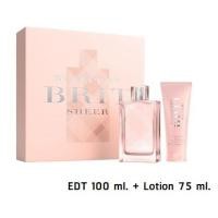 ราคา Set Burberry Brit Sheer The Travel Collection For Women EDT 100 ml + Body Lotion 75 ml. (6208758584)