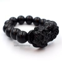 ราคา PIXIU กำไลหินสะเก็ดดาว อุลกมณี ประดับปี่เซียะเรียกทรัพย์ ขนาด 14 มม. Tektile by siamonlineshop (739025661)