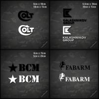 ราคา 03 สติกเกอร์ปืน Colt/AK Kalashnikov/BCM/FABARM สติกเกอร์ติดรถยนต์ กล่องปืน มอเตอร์ไซค์ สะท้อนแสง3M สติกเกอร์PVC (15708408328)