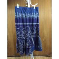 ราคา กระโปรงผ้าฝ้ายพิมพ์ลายไทยลายผ้าคราม (9943334522)