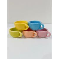 ราคา แก้วมัคเซรามิค 5 สี กว้าง 4.5 ซม. สูง3 ซม. แก้วชา,แก้วกาแฟจิ๋ว 5 สี #ของจิ๋ว#งานเซรามิคเนื้อดี#งานเซรามิคพรี่เมี่ยม (23461646623)