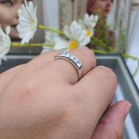 ราคา Rich544 แหวนปลอกมีดเพชรcz ทรงสี่เหลี่ยม เงินแท้ (24460066236)