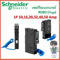 ราคา Schneider เบรกเกอร์กันดูด(RCBO) 1P 10-50Amp 6kA 10mA ของแท้100% (โค้ดรับเงินคืน PQULE6D9) (23570937487)