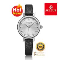 ราคา นาฬิกาข้อมือผู้หญิง JULIUS รุ่น JA-1077 สายหนังสีดำ ตัวเรือนสีเงินขาว นาฬิกาแฟชั่น สวยหรู สินค้าใหม่ราคาถูก 100% (2307642495)