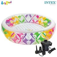 ราคา Intex สระเป่าลมพินวีวล์ 2.29x2.29x0.56 ม. รุ่น 56494 + ที่สูบลมไฟฟ้า (25105427719)