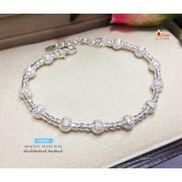 ราคา สร้อยข้อมือเงินแท้ งานร้อยเม็ดเงิน ฉลุลาย สลับเม็ดเงินตัดลาย H0381 (1982167269)
