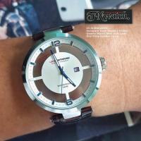 ราคา US SUBMARINE รุ่น J-162MD นาฬิกาข้อมือผู้ชายและผู้หญิงสายหนังสีดำและน้ำตาลบอกเวลา/วันที่กันน้ำ100%พร้อมกล่อง (20300940109)