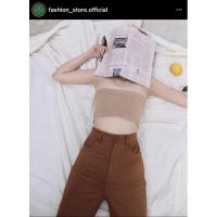 ราคา กางเกงยีนส์สีน้ำตาลผ้ายืด (8210407947)