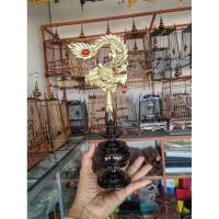 ราคา หัวกรงนก หัวกรงไม้ขาวดำพร้อมหัวตะขอมังกรจัมโบ้ ขนาด 15-17 ซี่ (24119502663)