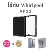 ราคา แผ่นกรองอากาศ สำหรับเครื่องฟอกอากาศ Whirlpool APAP33 เป็นแผ่น HEPA filter and Cabaon deodorizing filter ในแผ่นเดียวกัน (4331286351)