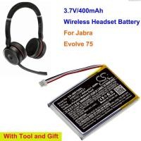 ราคา QQRL 400mAh Wireless Headset Battery AHB572535PST for Jabra Evolve 75 (23182525147)
