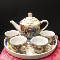 ราคา ชุดชงชา ชุดน้ำชาพร้อมถาดรองกา พร้อมกล่องผ้าไหมสวยงาม ของขวัญแต่งงาน 茶具 (19307542080)