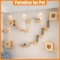 ราคา รังแมวติดผนัง กล่องแมวติดผนัง คอนโดแมวติดผนัง กล่องแมวติดผนัง DIY ขายแยกชิ้น (สะพานเชือก - แท่นกระโดด - บ้านแมว) (21895571231)