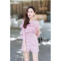 ราคา PEONY งานป้าย จั๊มสูท ลูกไม้ชมพู ป้ายห้อย (1650393834)