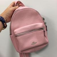 ราคา พร้อมส่ง!!! Coach Mini Backpack สีชมพู หนังทั้งใบ (1040198970)