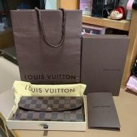 ราคา กระเป๋าสตางค์ Louis Vuitton Emilie Damier Ebene Canvas ใบเสร็จปี 13 อุปกรณ์ครบ (1900409641)