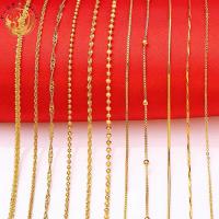 ราคา สร้อยคอทอง เหมือนแท้ 100% สร้อยทอง ทองโคลนนิ่ง ทองชุบ ทองปลอม ทองเคลือบแก้ว สร้อยทอง 45cm (25274144338)