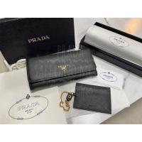 ราคา กระเป๋าสตางค์ใบยาว Prada Saffiano Metal Wallet (used like new) (11802702360)