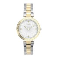 ราคา Timex TW2V24500 Adorn with Crystals นาฬิกาข้อมือผู้หญิง สายสแตนเลส Two-Tone หน้าปัด 32 มม. (22831872288)