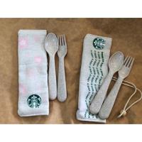 ราคา Starbucks ชุดช้อนส้อม พร้อมกระเป๋าผ้า ของแท้ (5436312591)