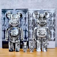 ราคา BE@RBRICK 400%+100% H.R.GIGER - Black & White Chrome Ver. (คู่) [New] (20870685627)
