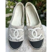 ราคา Chanel Cloth Espadrilles Sz.37 รองเท้าแบรนด์เนมมือสอง (25955954145)