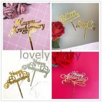 ราคา ✅พร้อมส่ง✅ ป้ายปักเค้ก Happy Anniversary LOVE ปักเค้กวันครบรอบ ป้ายปัHappy Anniversary LOVE (20408430051)