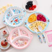 ราคา พร้อมส่ง จานหลุม 3ช่อง ถาดหลุมเมลามีน ลายการ์ตูน จานเด็ก | Bluerubystore (22821242060)
