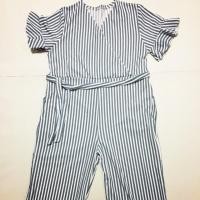 ราคา ชุดจั๊มสูท กางเกง ขา5ส่วน ลายทาง สีเทา สำหรับสาวอวบ (1056270563)