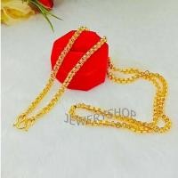 ราคา DIDGO2 M84 สร้อยคอหุ้มทองหนัก2บาท ลายทาโร่ ยาว 24 นิ้ว พร้อมตะขอปั๊ม 92.5 % ใส่ลงน้ำได้ (23037884652)