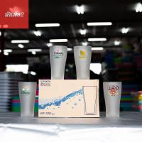 ราคา [ร้านสำเพ็ง2] UG-320 แก้วขุ่นทรงเว้า แก้วเบียร์ น้ำ พิมพ์ลาย สิงห์ ช้าง ลีโอ ไฮเนเก้น แพ็ค6ใบ Union glassware (5661979924)