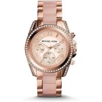 ราคา Michael Kors Women's Blair Chronograph Rose Gold Glitz Watch MK5943 38mm MK6175 33mm (25374275573)