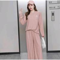 ราคา ชุดลำลอง ชุดเสื้อกางเกง สนามบิน ชุดวอร์ม ชุดset 2 ชุดเซ็ทปักตัว แขนยาวขายาวผู้หญิง จีนสาวอวบ TZ9993 (24421409681)