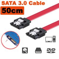 ราคา 50cm SATA Cable 3.0 To Hard Disk Drive SSD HDD Sata 3 Straight Cable For Asus MSI Gigabyte Motherboard High Speed Cable (23174555803)
