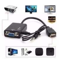 ราคา VGA+audio, HDMI to VGA + audio Converter Adapter, HD1080p Cable Audio Output สายแปลงจาก HDMI ออก (12292508514)