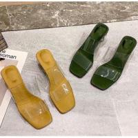 ราคา ✈️PRE✈️รองเท้าส้นแก้วงานเกาหลี (2642785018)