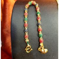 ราคา สร้อยมือทองลงยา งานโคลนนิ่ง ชุบทองแท้ (6006896710)