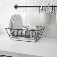 ราคา (หน่วยสุดท้าย) Ikea FINTORP ที่คว่ําจาน (สีดํา / สีเงิน) (20389101910)