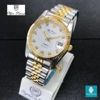 ราคา นาฬิกาผู้ชาย OP (Olym Pianus) Sportmaster Automatic รุ่น OP 89322AM (สายสองกษัตริย์ หน้าขาว) (5634631313)