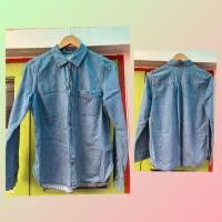 ราคา เสื้อเชิ้ตยีนส์ ผ้านิ่มบาง แบรนด์ old navy อก 38 นิ้ว มือสอง (14965290940)